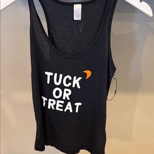 Pure Barre Tuck or Treat Black Graphic Tank Top